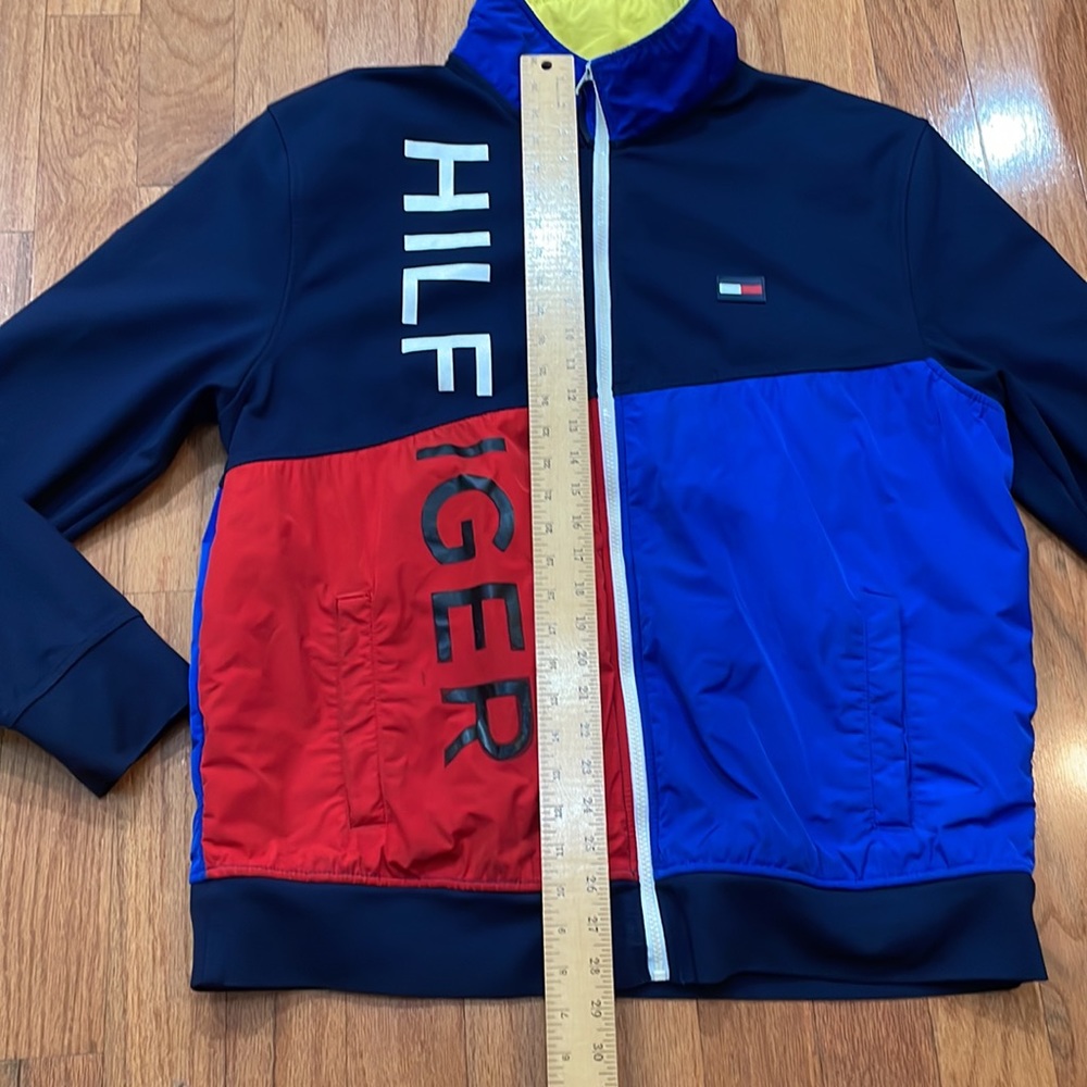 Tommy Hilfiger Size XXL Jacket Pockets inside & outside Color Block Retro - Picture 13 of 16